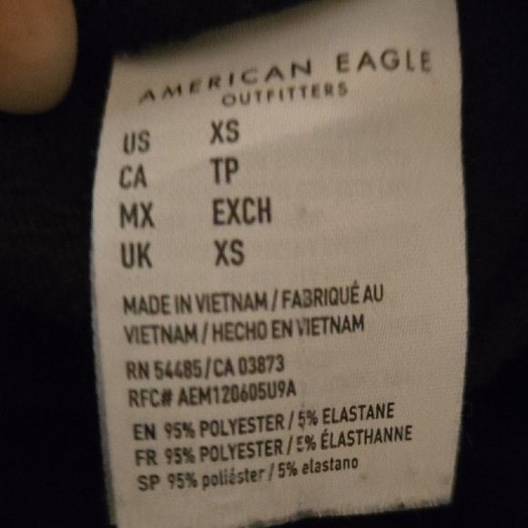 XS American Eagle Black Joggers Velvet Velour Warm Comfy Athleisure Loungewear - Picture 4 of 4